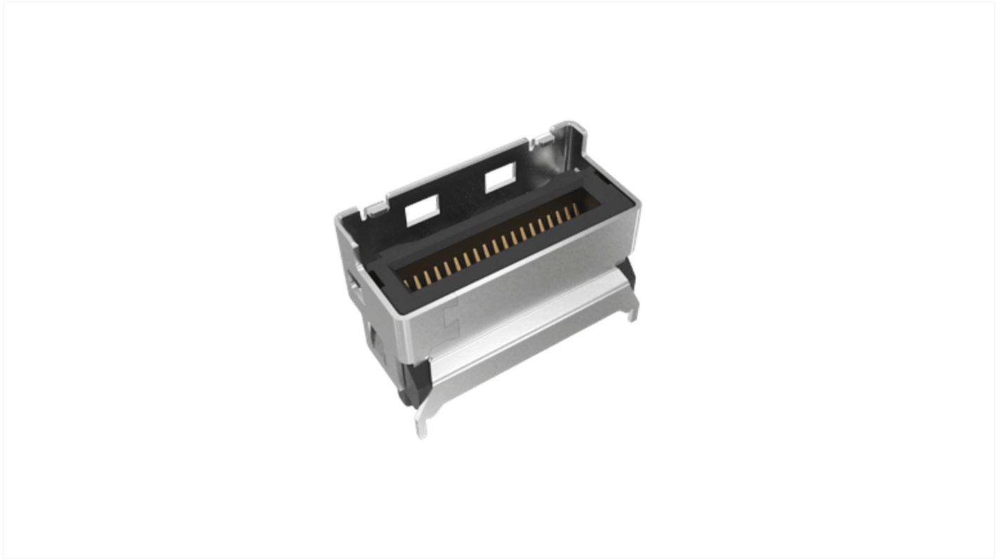 Amphenol Communications Solutions Vertical Edge Connector, 74-Contacts, 0.6mm Pitch