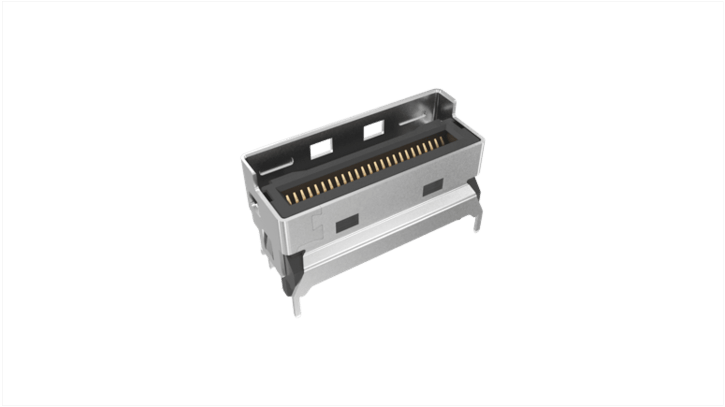 Amphenol Communications Solutions Vertical Edge Connector, 74-Contacts, 0.6mm Pitch
