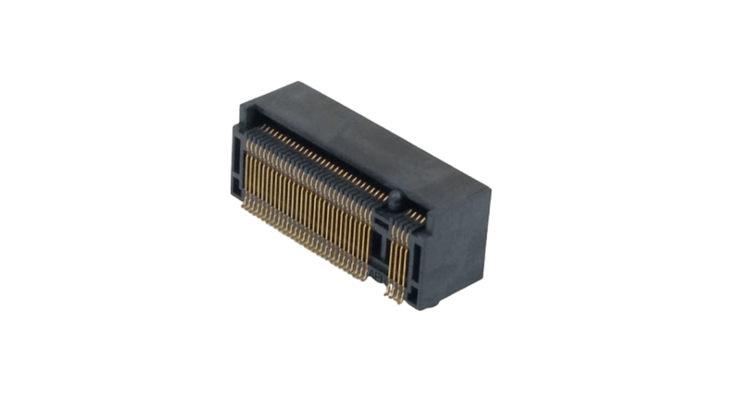 Amphenol Communications Solutions 0.5mmピッチ 67極 ライトアングル メス カードエッジコネクタ