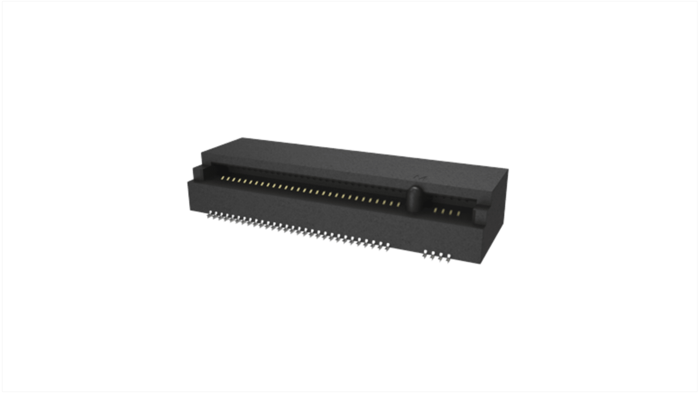 Amphenol Communications Solutions Right Angle Female Edge Connector, 67-Contacts, 0.5mm Pitch