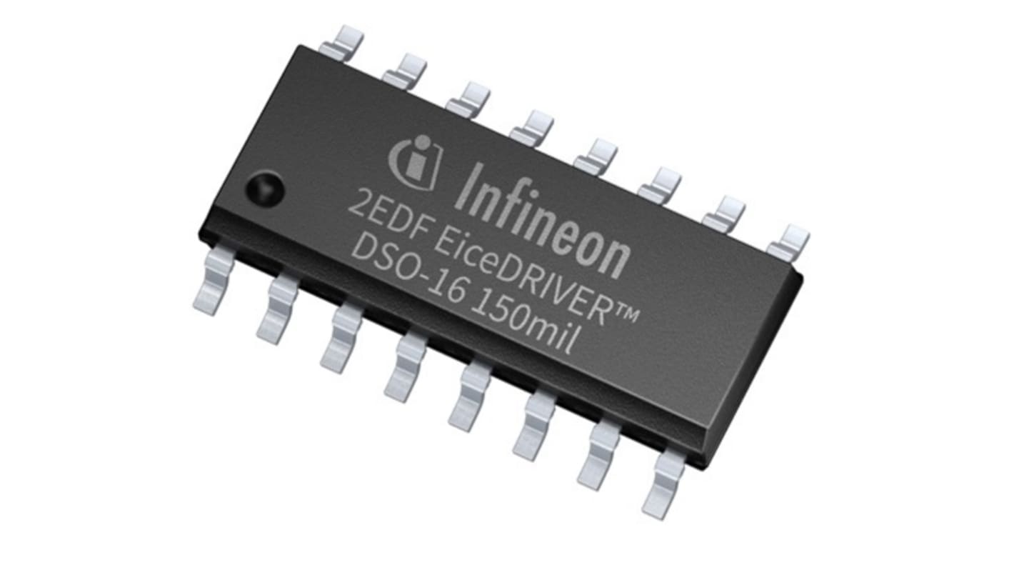 Infineon MOSFET驱动器, CMOS，TTL逻辑, DSO-16, 16针, 3.5V电源, 8 A输出