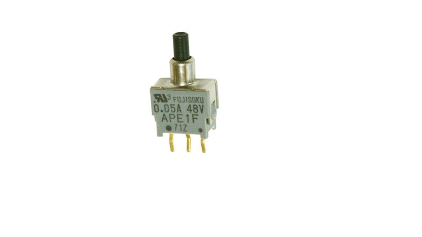 NIDEC Copal APE Druckschalter Ein-(Ein) PCB-Montage, Wechselschalter, 2-polig 60V ac/dc