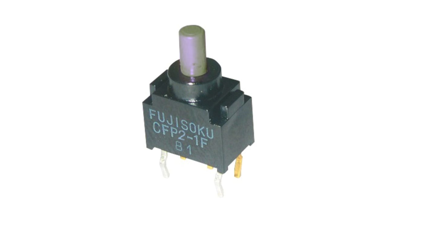 NIDEC COPAL ELECTRONICS GMBH CFP2 Series Push Button Switch, On-(On), PCB, SPDT, 28V
