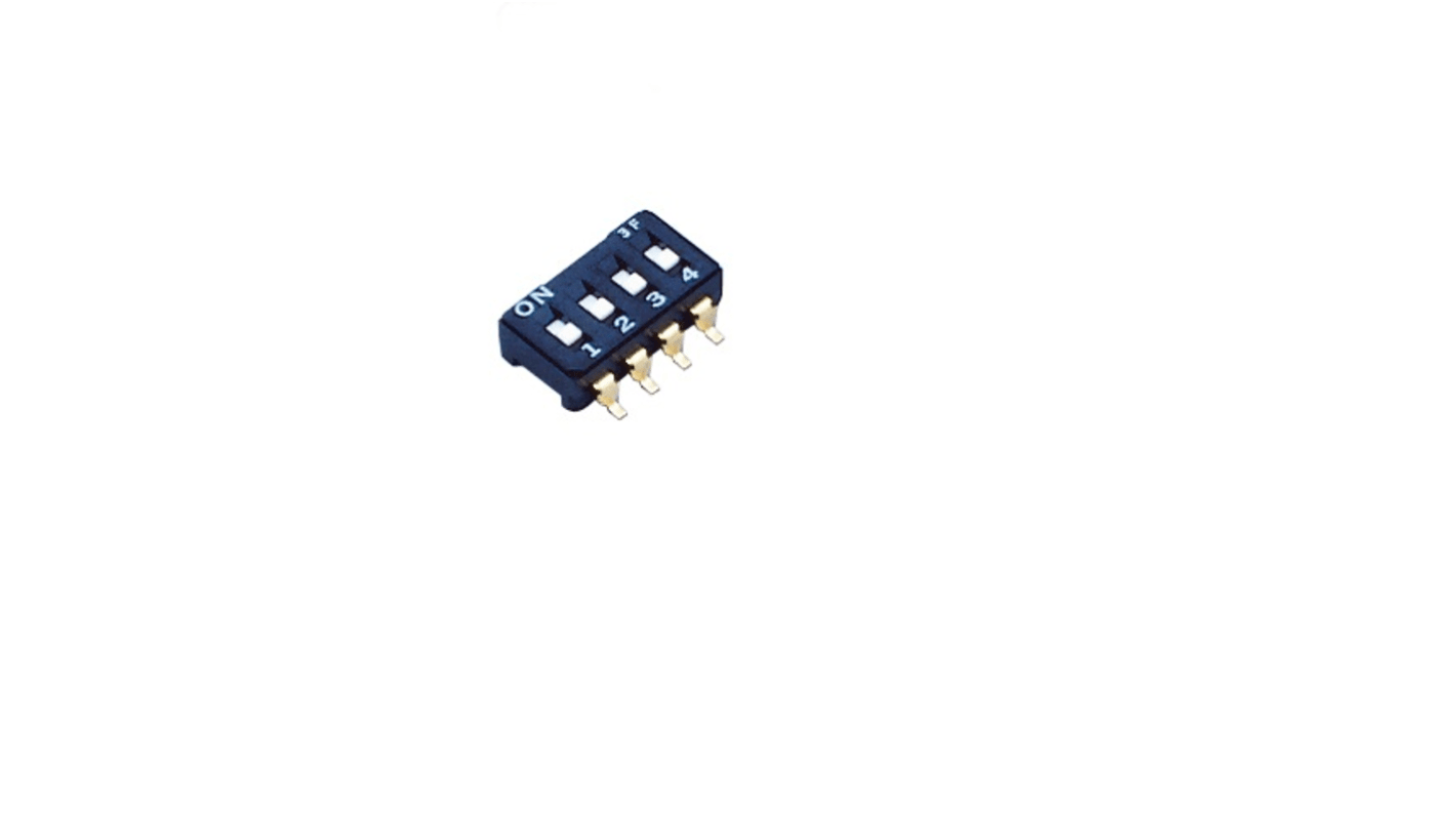 Nidec Components Through Hole Slide Switch 4PST (On)-Off 100 mA Slide