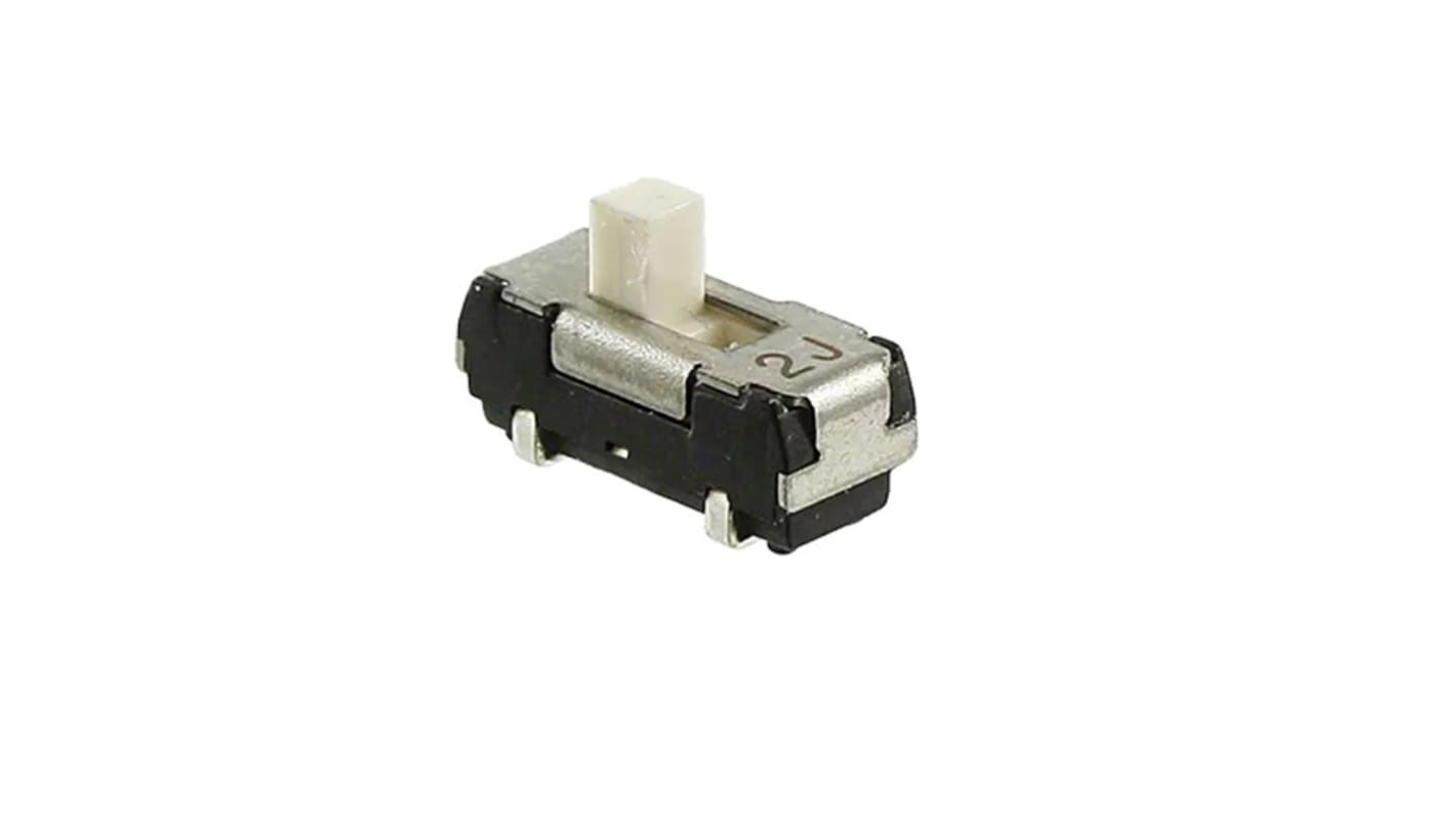 NIDEC COPAL ELECTRONICS GMBH Schiebeschalter 1-polig, 1-poliger Wechsler SMD 200 mA