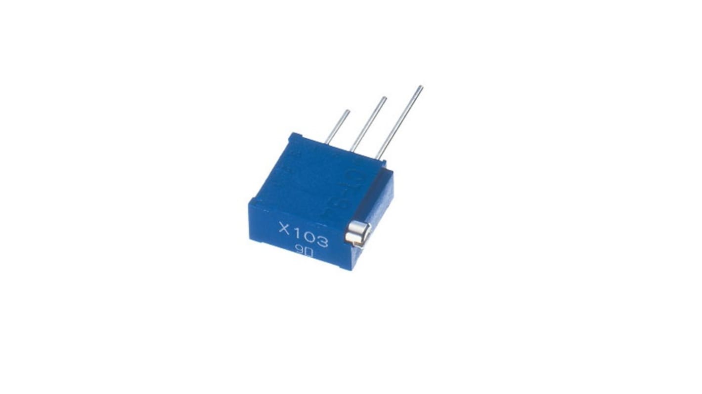 Potenziometro trimmer NIDEC COPAL ELECTRONICS GMBH, 18 giri, Regolazione laterale, Su foro
