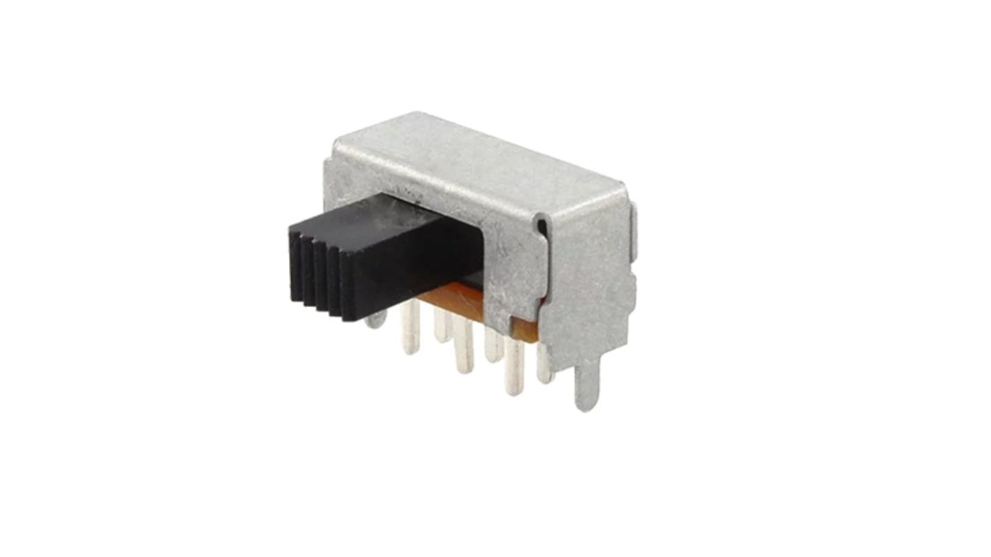 Nidec Components Through Hole Slide Switch DPDT (On)-(On) 10 mA Slide