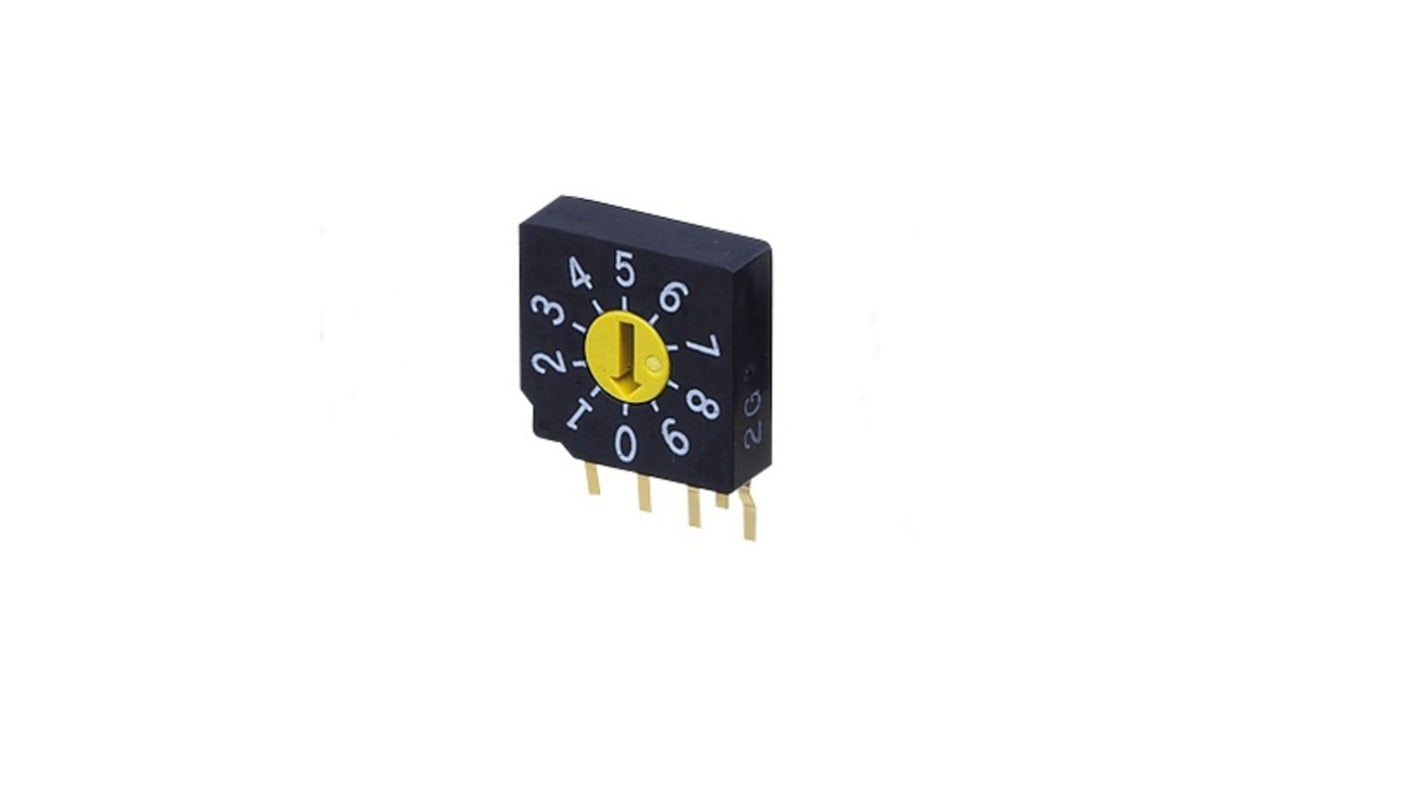 Nidec Components SC-1000, 16 Position, BCH Rotary Switch, 100 mA, Pin