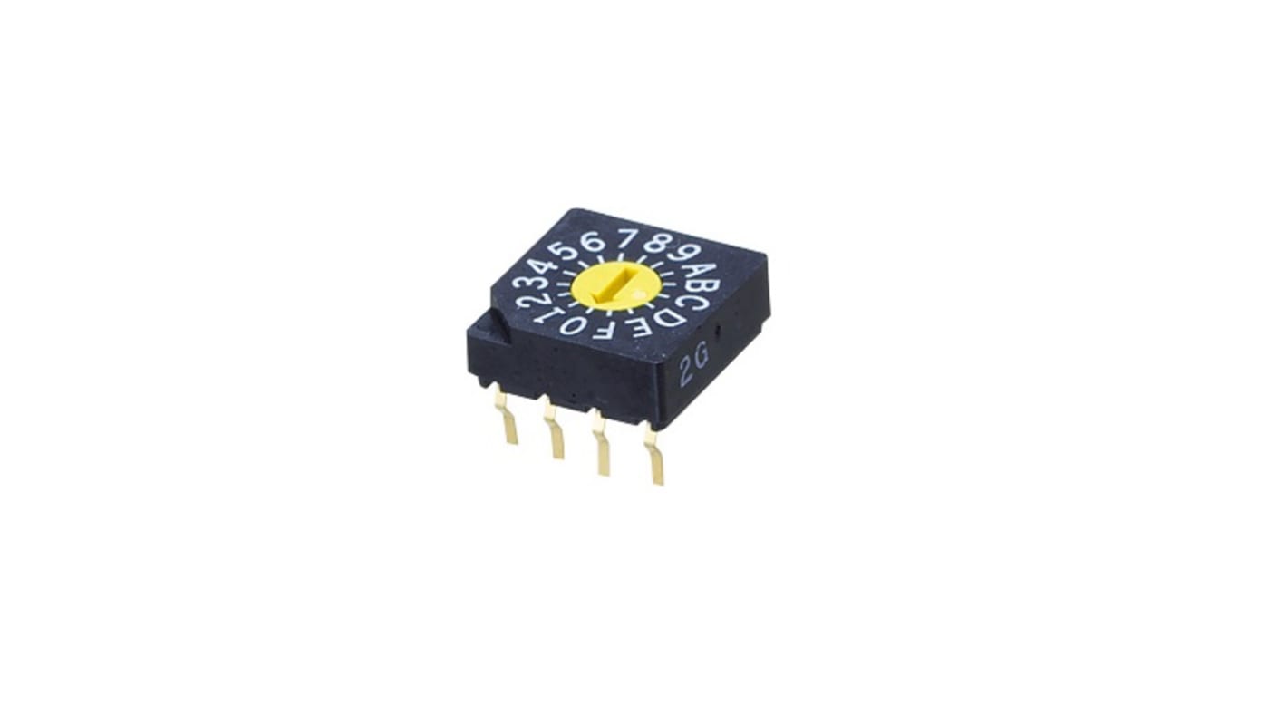 Nidec Components SC-2000, 10 Position, BCD Rotary Switch, 100 mA, Pin