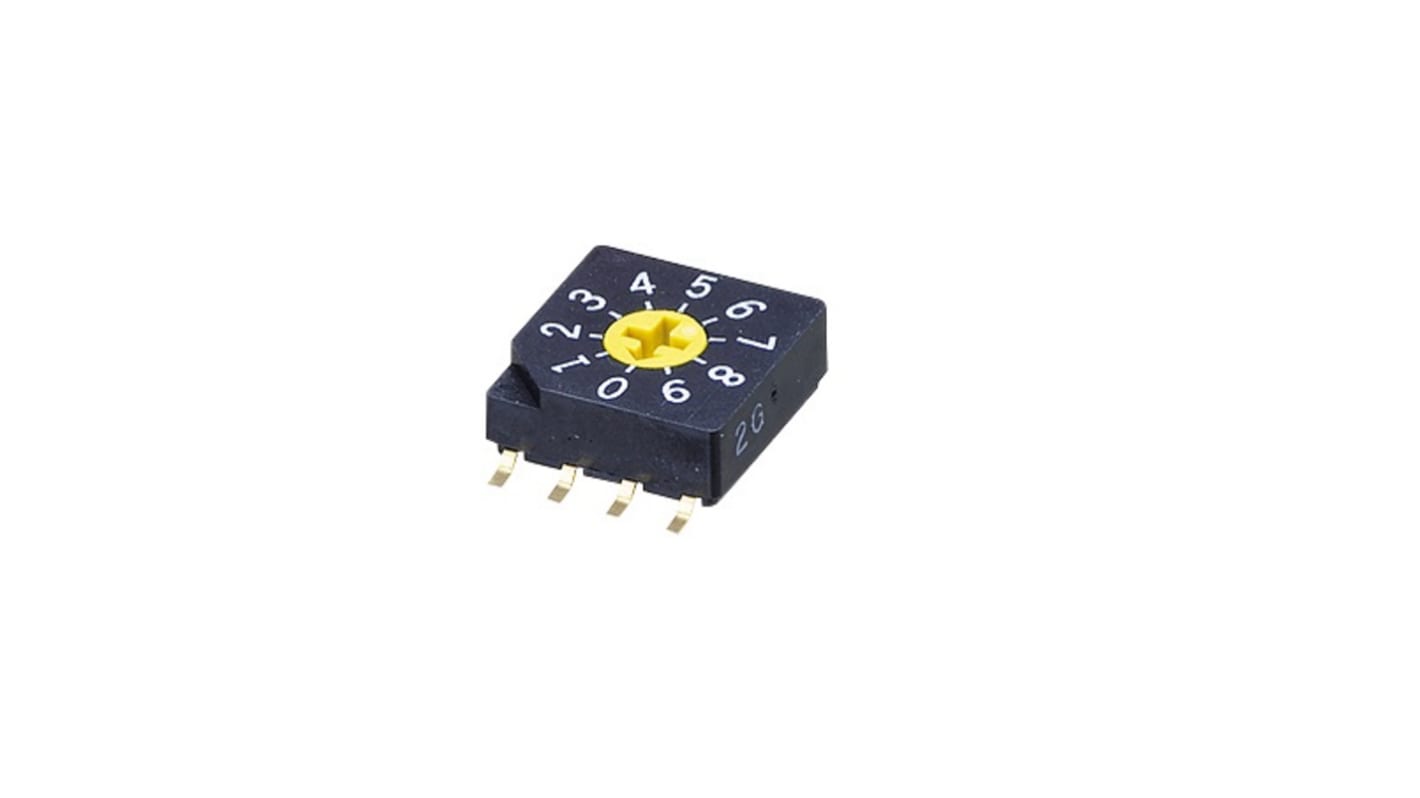 NIDEC COPAL ELECTRONICS GMBH SC-2000, 10 Position, BCD Rotary Switch, 100 mA, Gull Wing