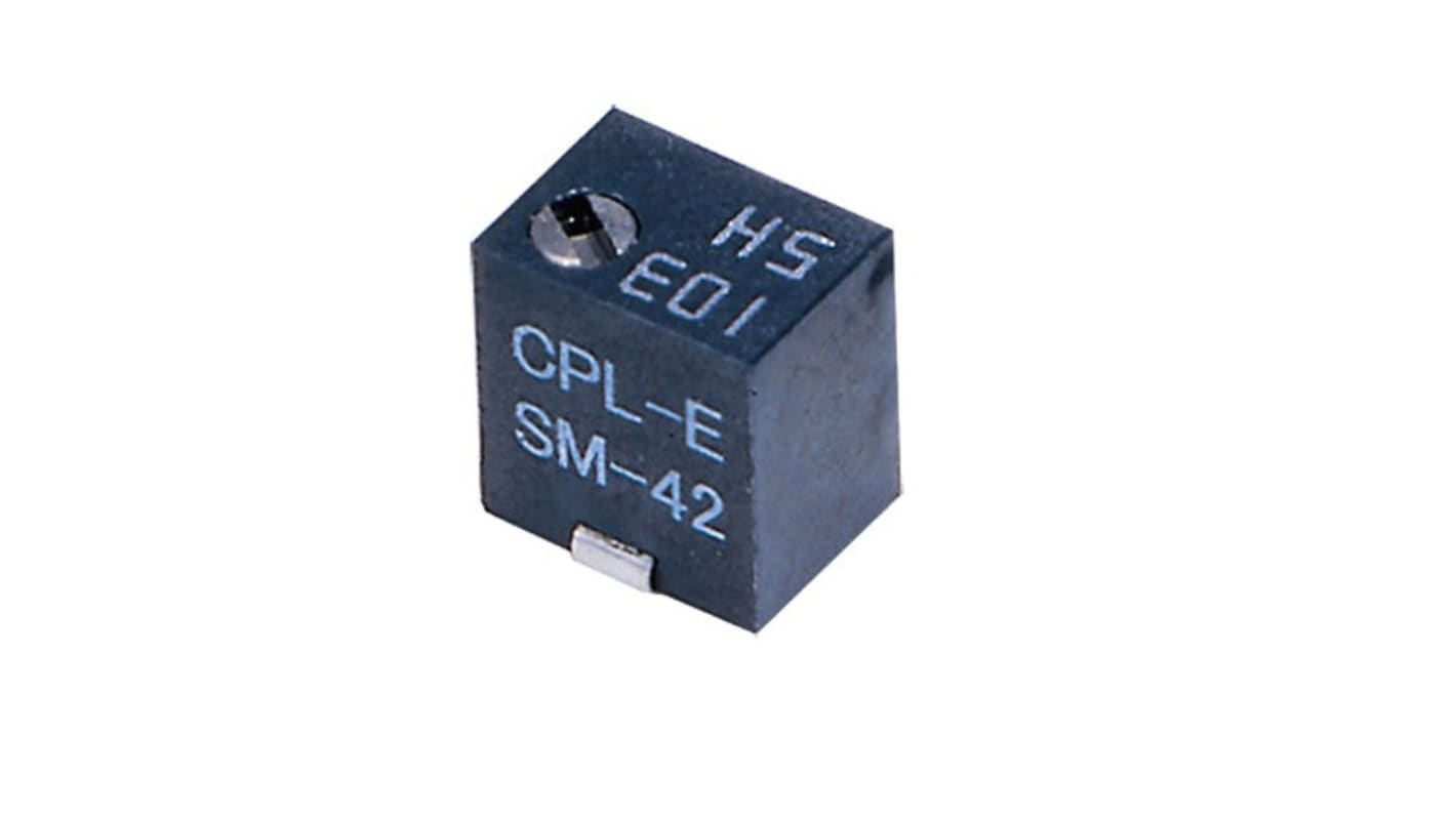 Potenziometro trimmer NIDEC COPAL ELECTRONICS GMBH, 11 giri, Regolazione dall'alto, , SMD