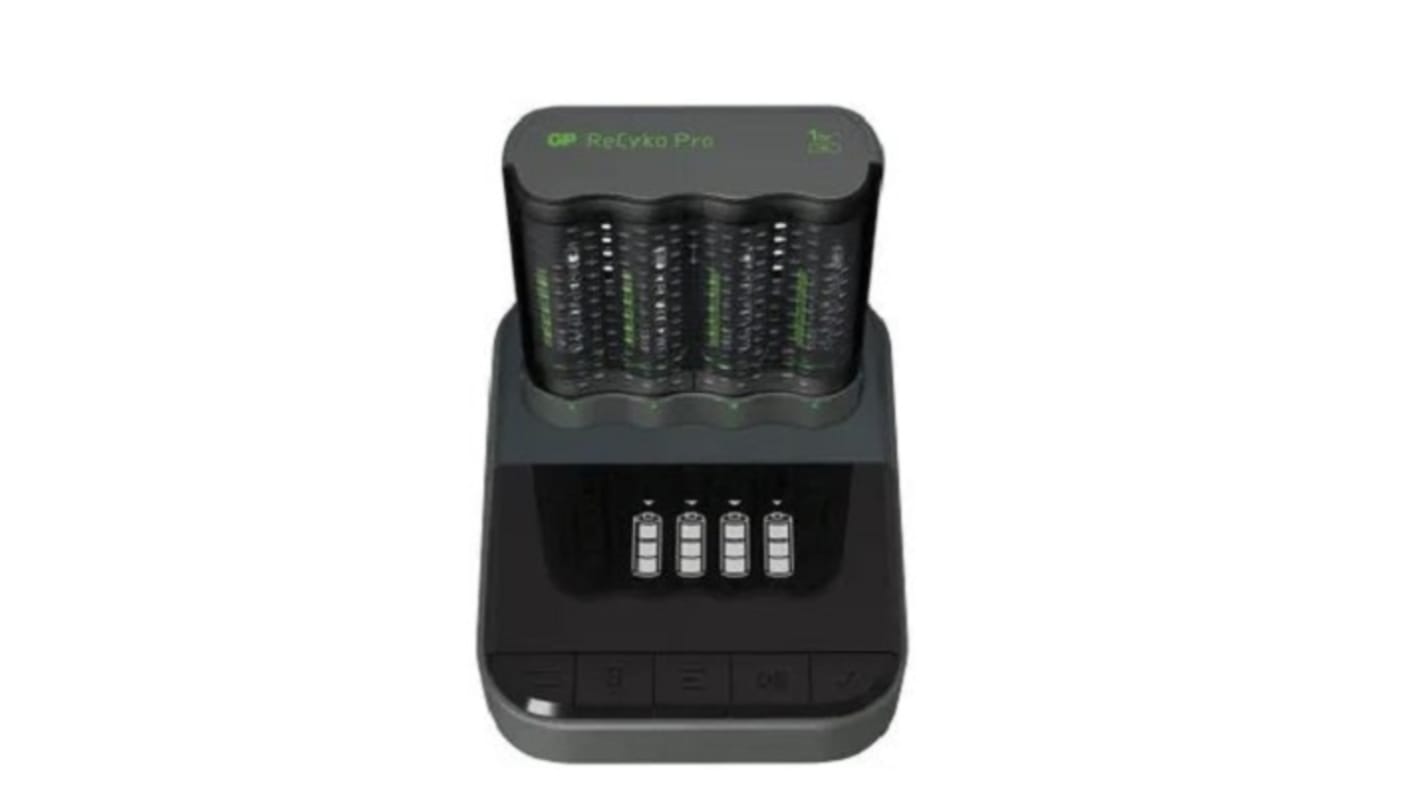 Chargeur de batterie Gp Batteries P461 & D461, recharge 4 piles AA, AAA, 1.4V