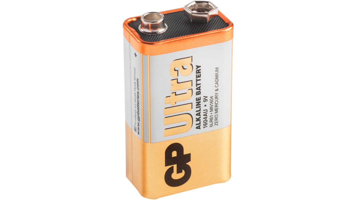 Gp Batteries GP Batterien Ultra Alkaline  PP3 Alkali-MnO2 9-V-Batterien