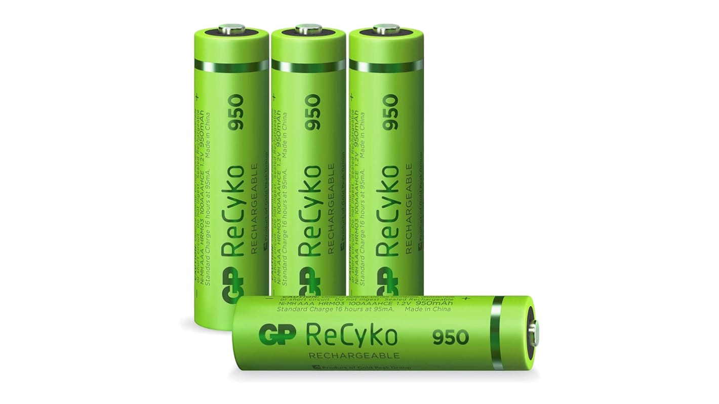 Gp Batteries GP Batteries NiMH AAA NiMH Rechargeable Battery, 950mAh, 1.2V