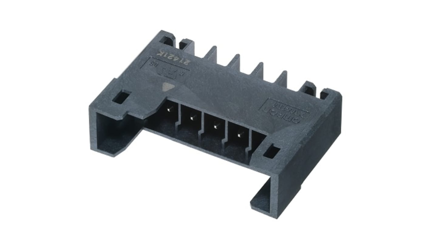 Omron, 3.5mm Pitch, 5 Way, Pluggable Terminal Block, Header, Through Hole, XW4M-05D1-H1DS
