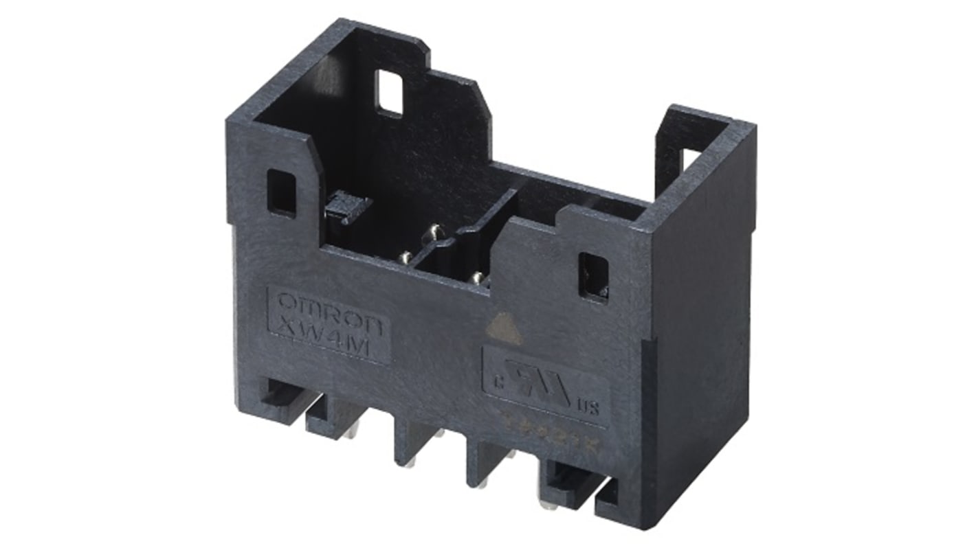 Omron, 3.5mm Pitch, 6 Way, Pluggable Terminal Block, Header, Through Hole, XW4M-06D2-V1DS