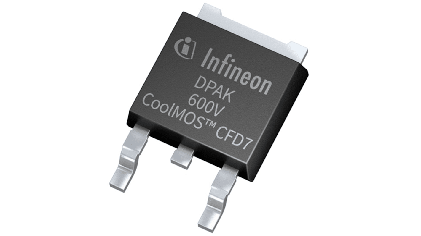 Infineon N沟道MOS管, Vds=600 V, 16 A, TO-252, 贴片安装, 3引脚