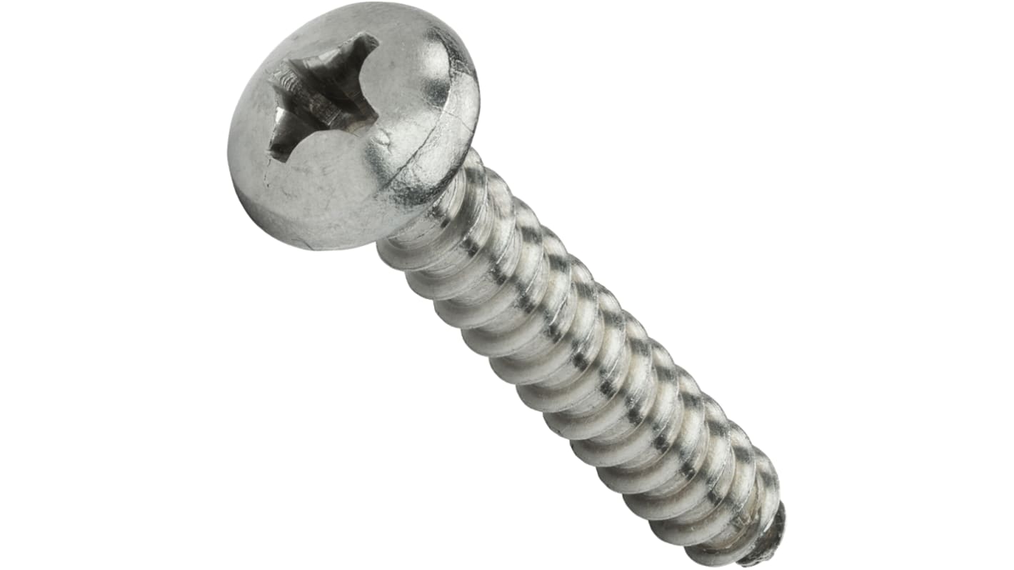 RS PRO Pan Head Self Tapping Screw, 2 1/2in Long