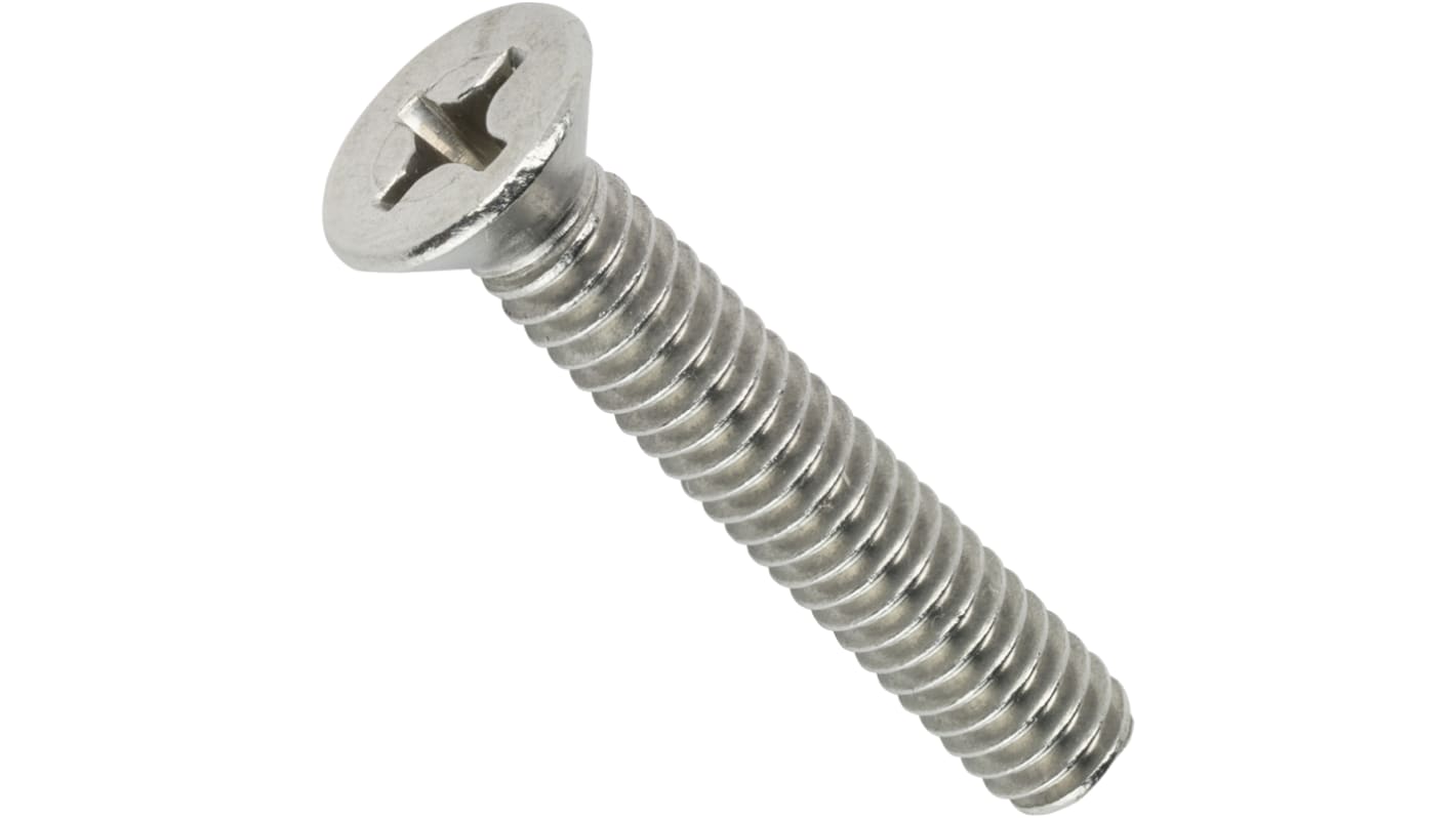 RS PRO Phillips Countersunk Machine Screwsx2 1/4in