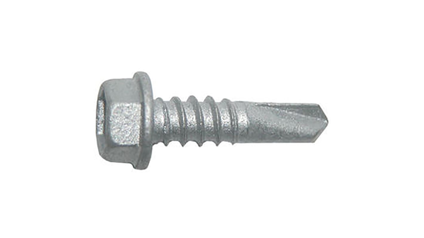 RS PRO Zinc Steel Self Drilling Screw x 5/8in Long