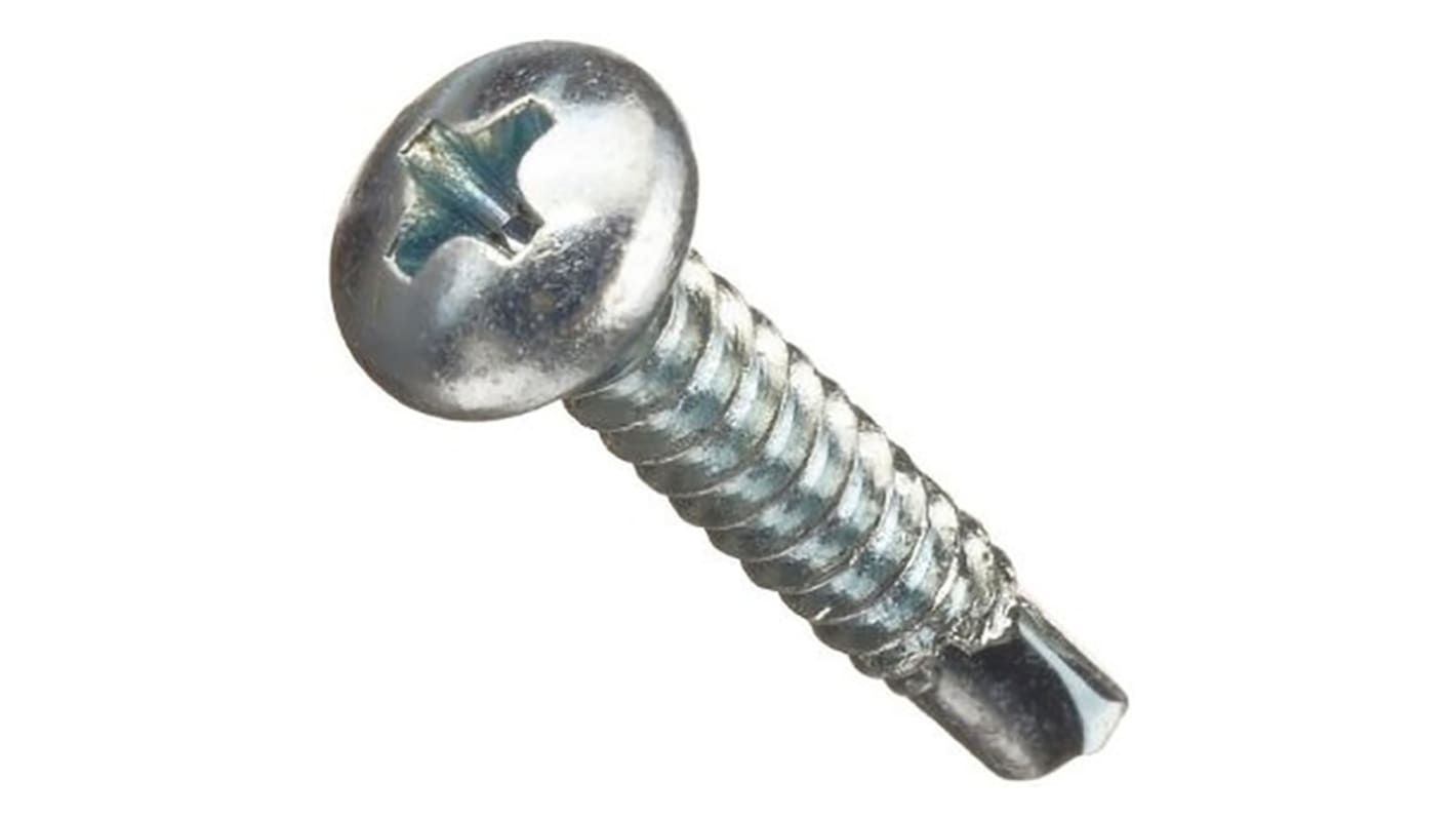 RS PRO Zinc Steel Self Drilling Screw x 3/8in Long