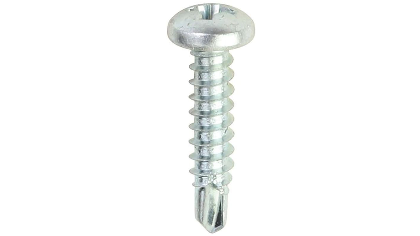 RS PRO Zinc Steel Self Drilling Screw x 1 1/4in Long