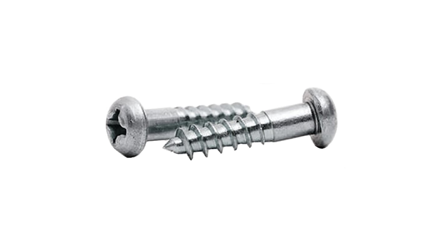 RS PRO Steel Wood Screw, Zinc, 1/2in Length