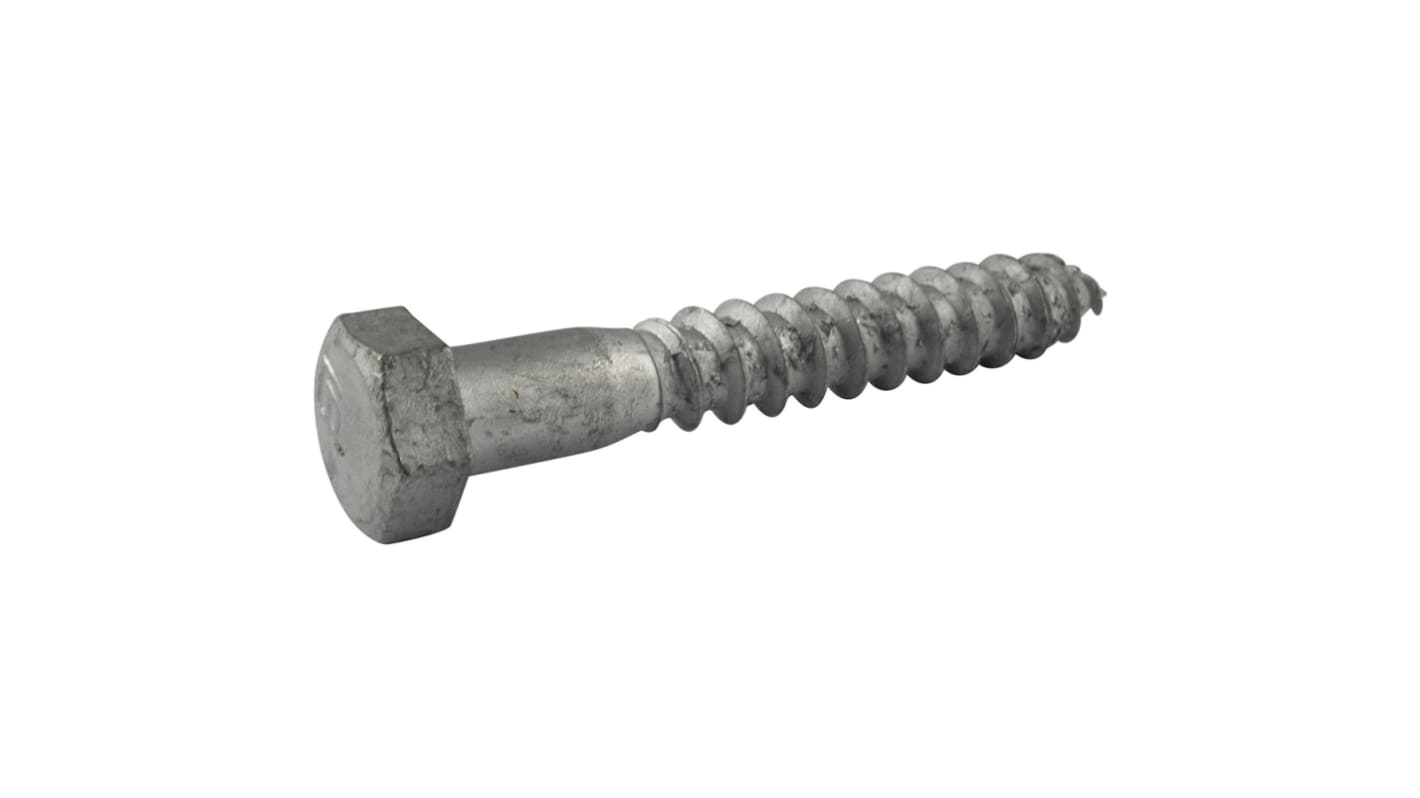 Steel Coach Bolt, 1/4in x 1in