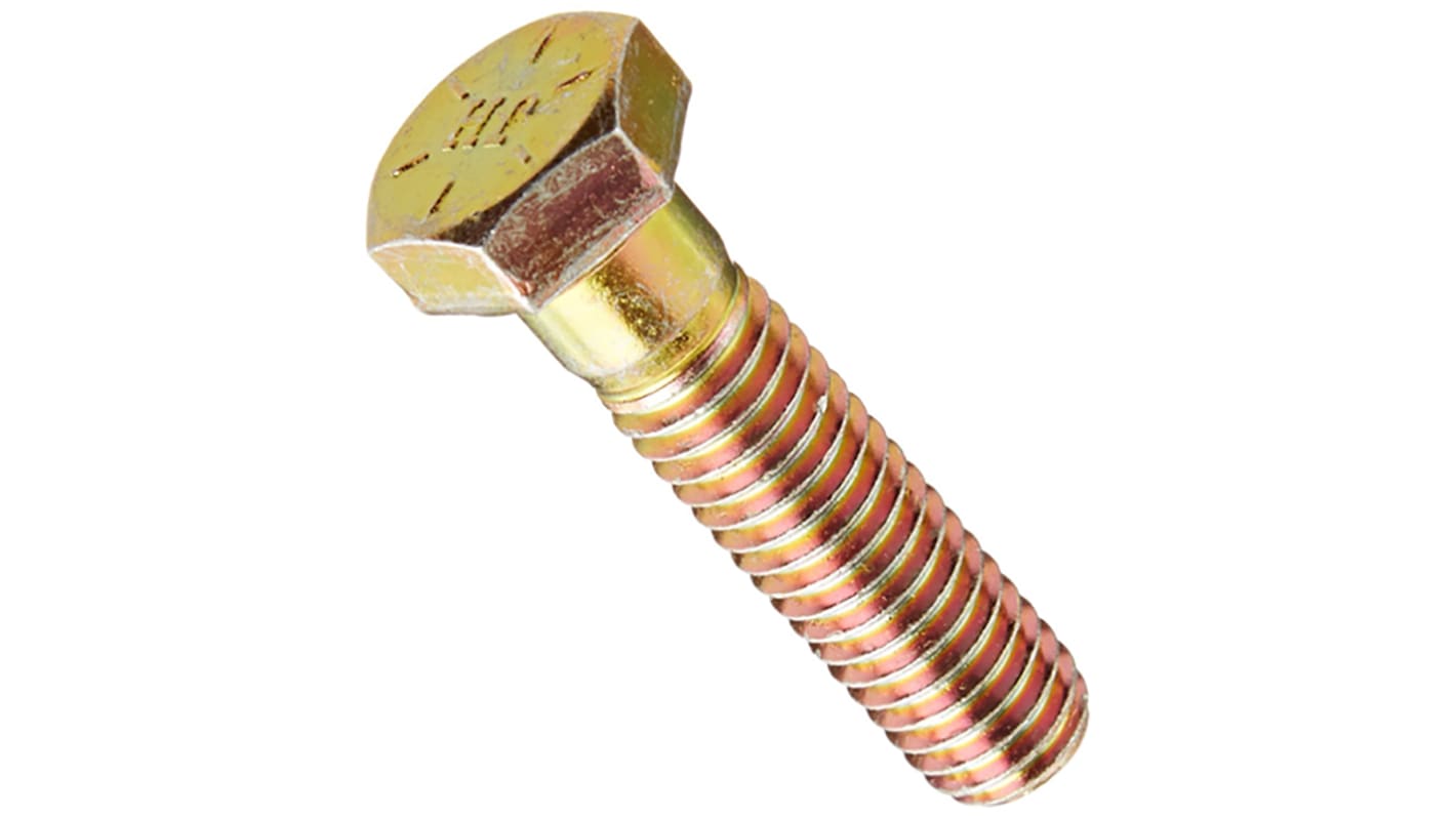 RS PRO Steel, Hex Bolt, 5/16-24in x 4 1/2in