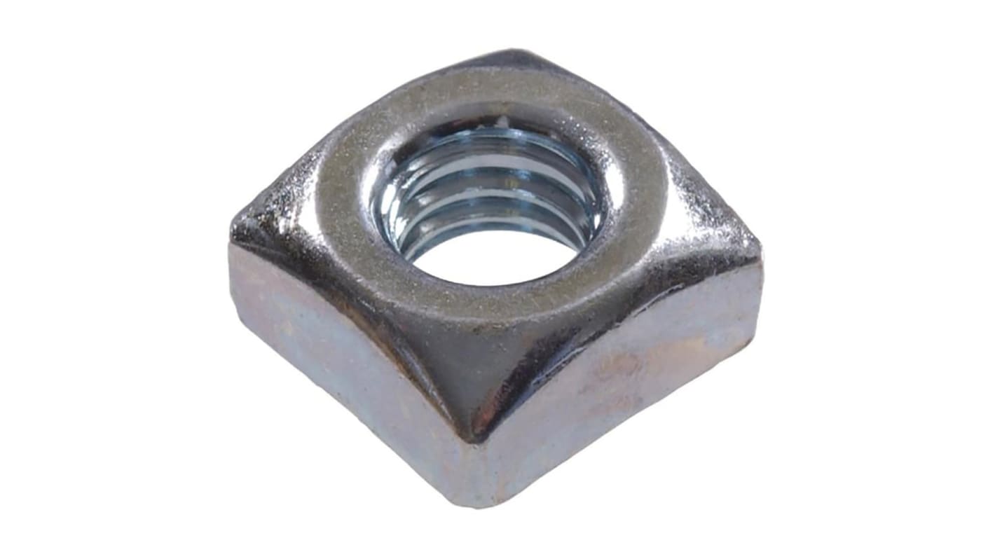 RS PRO 7/16-14in 11/16in Steel Square Nuts Mild Steel, Zinc Plated Finish