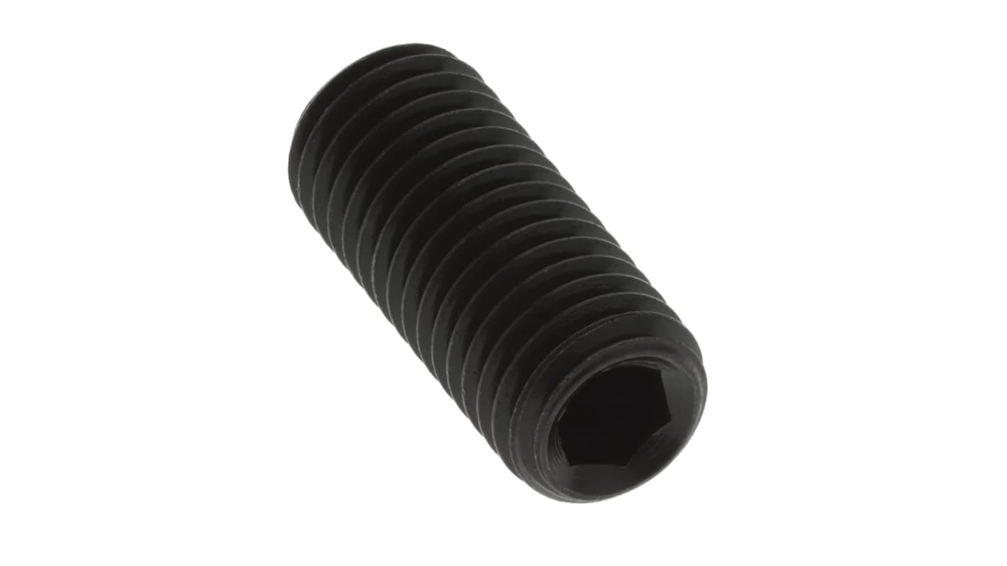 Black Oxide Alloy Steel Socket 10-32in x 1/4in Grub Screw