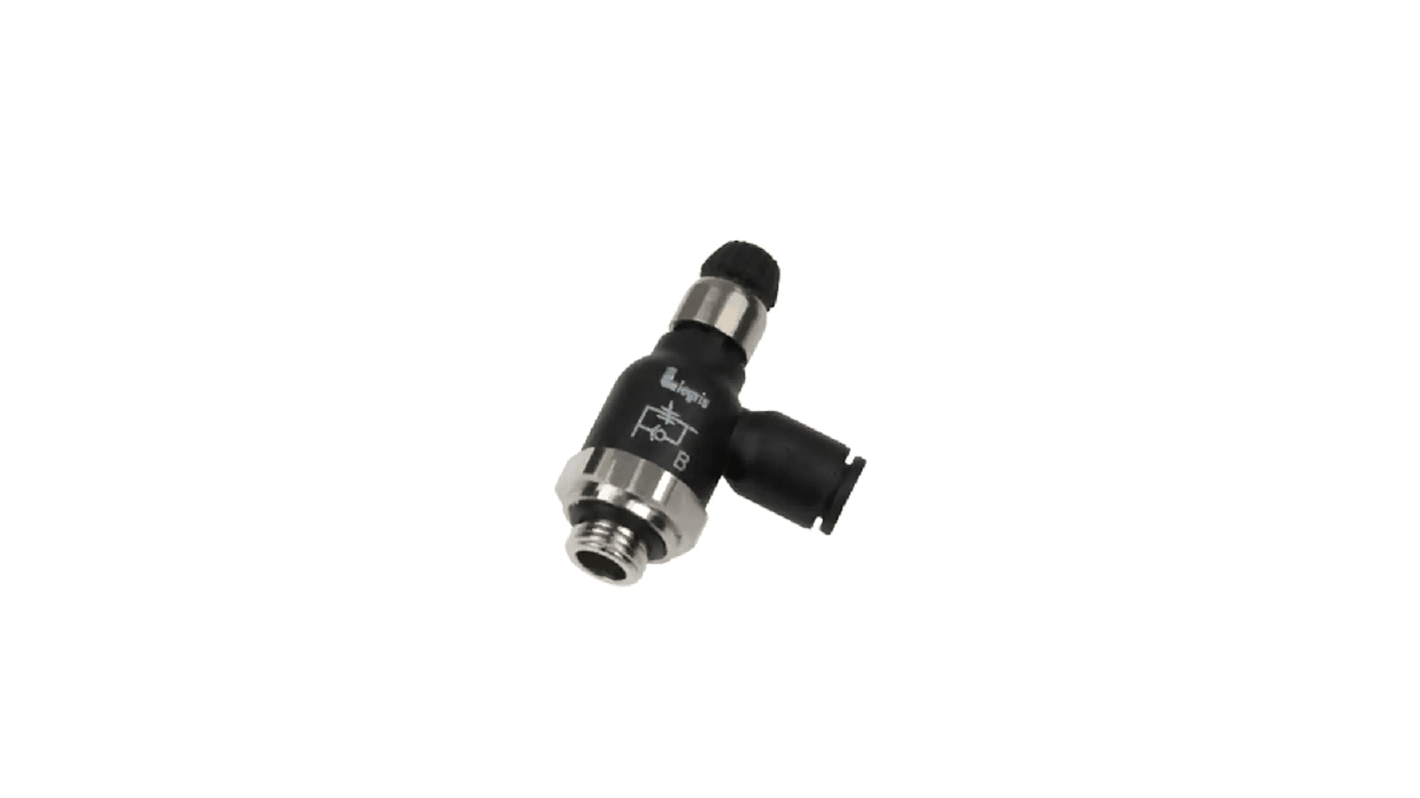 Legris 7061 Series Tube Flow Regulator, 10mm Tube Inlet Port x G 1/4 Male Outlet Port