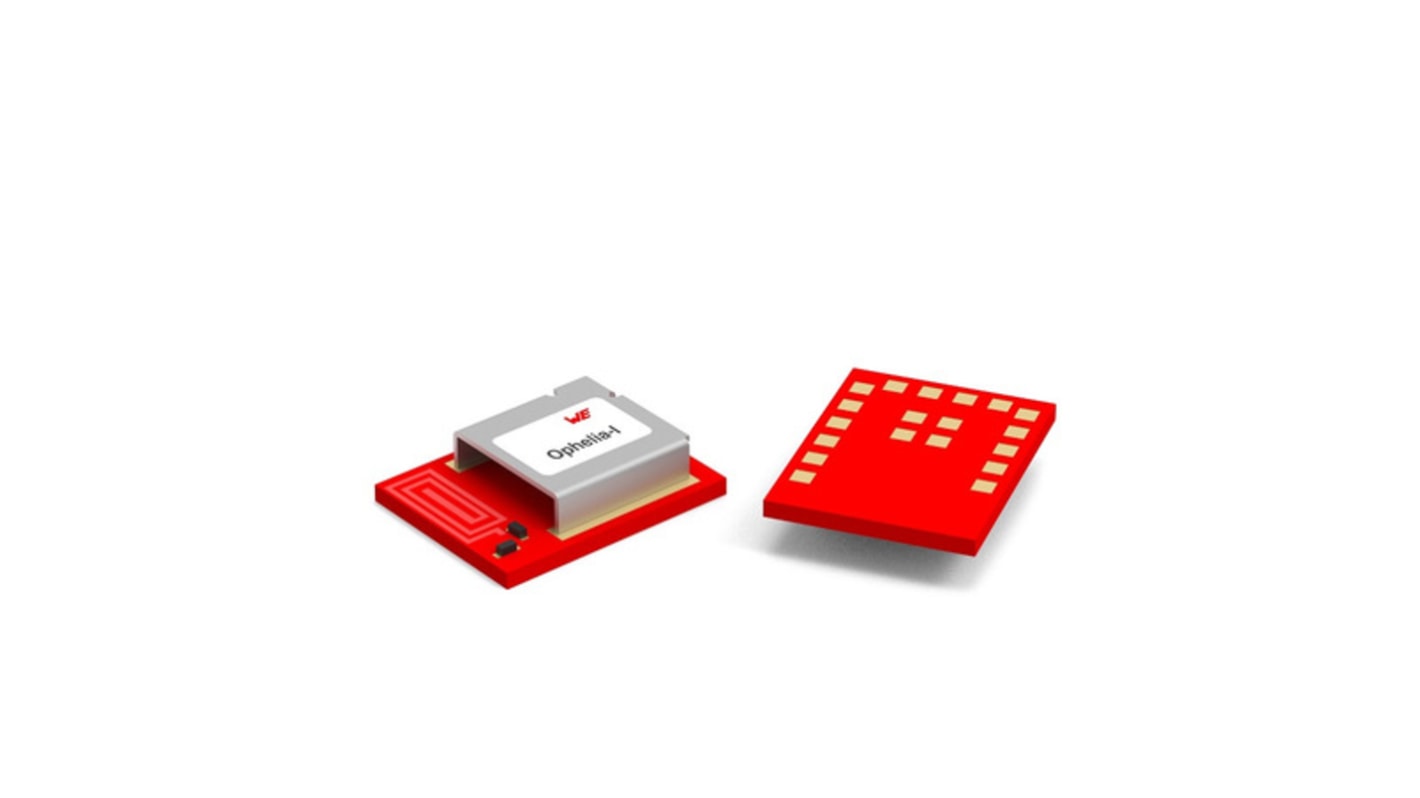Wurth Elektronik 5.1蓝牙模块 ADC, I2C, SPI, UART接口, 接收器-93dBm, 最大输出4dBm