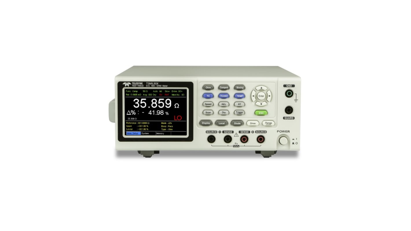 Ohmmetro Teledyne LeCroy a 4 fili, 5 MΩ max, Cert. LAT