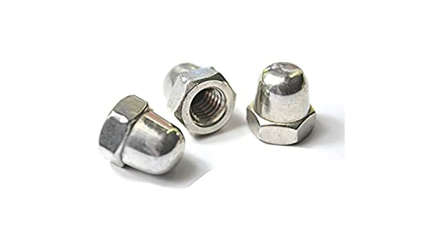 RS PRO 1/4-20in英制盖形螺母, 钢
