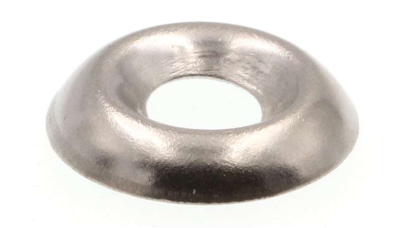 RS PRO Nickel Plated Steel Countersunk Countersunk Washer, 8in