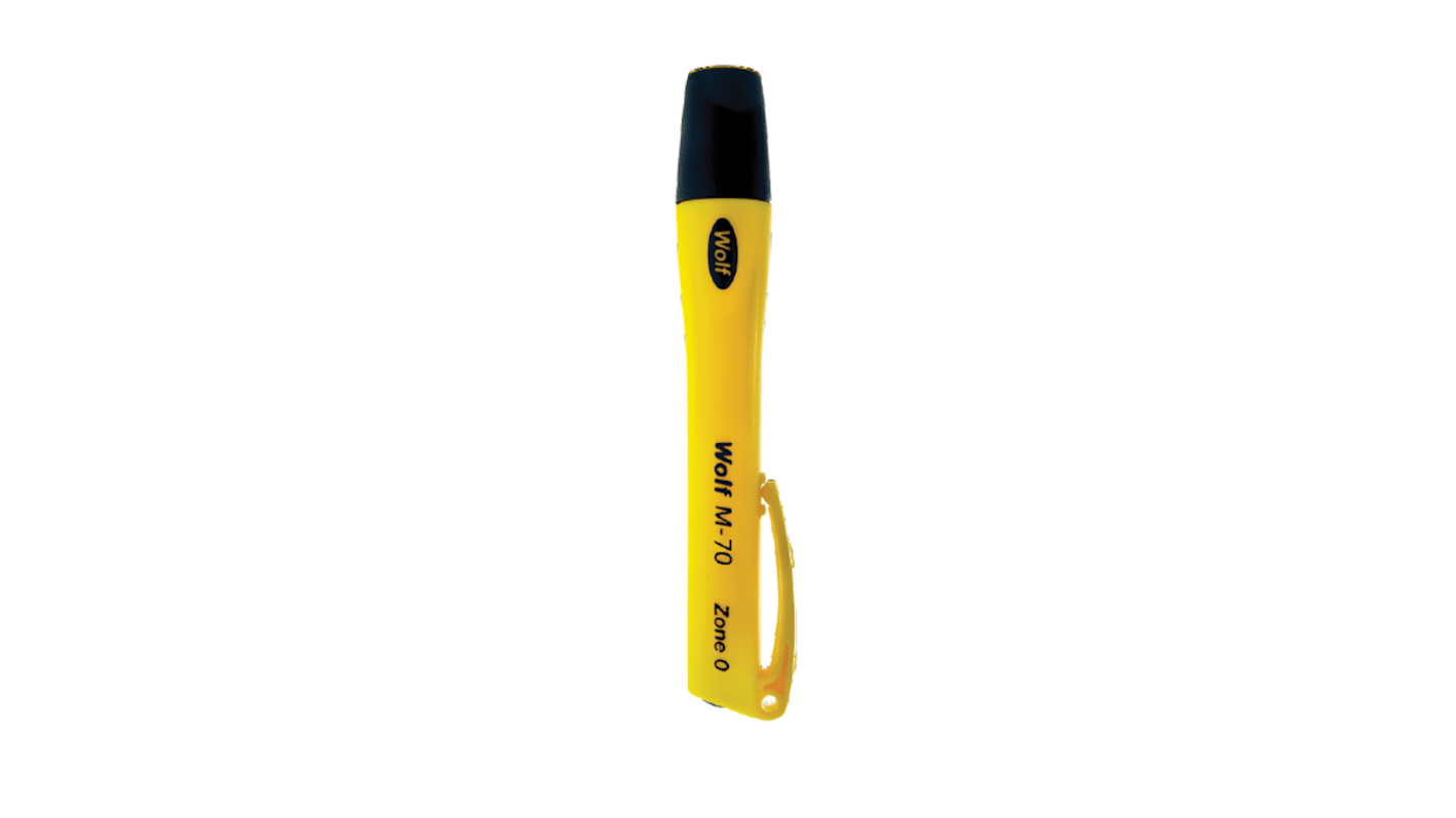 Linterna LED tipo bolígrafo Wolf Safety M-70, 107 lm, IP67, ATEX, IECEx