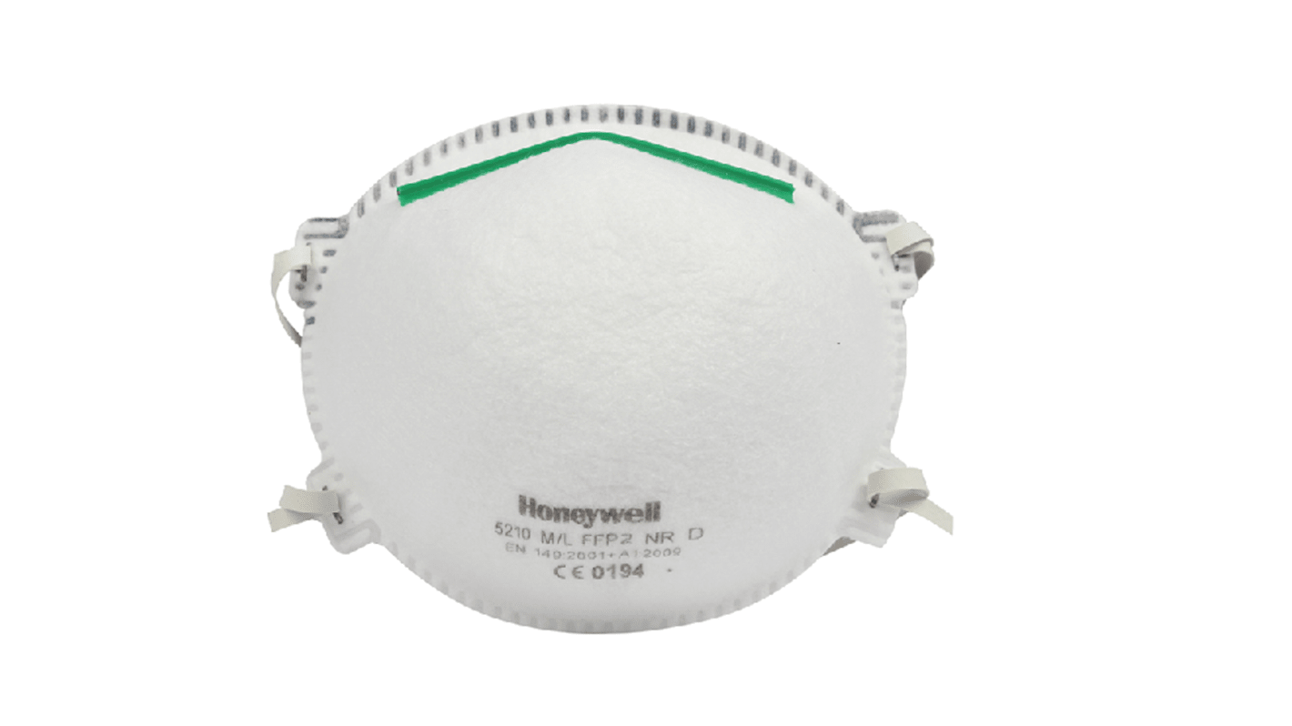 Honeywell Safety 5210 Series Disposable Face Mask, FFP2, Non-Valved, Moulded 20 per Package