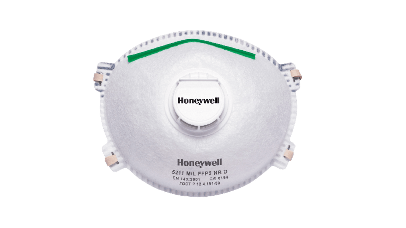 Honeywell Safety 5211 Series Disposable Face Mask, FFP2, Valved, Moulded 20 per Package