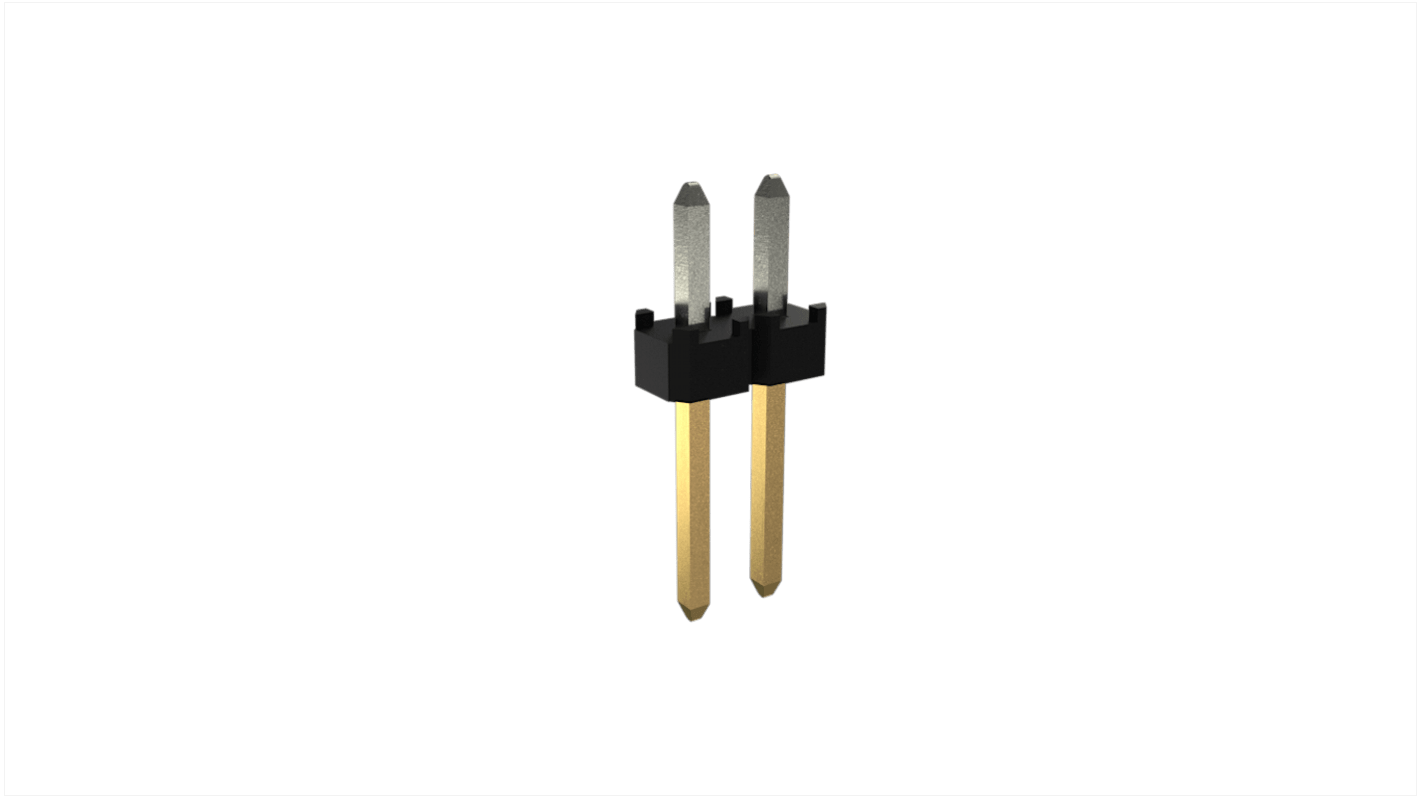 Amphenol ICC Minitek Series Through Hole Pin Header, 25 Contact(s), 2.0mm Pitch, 1 Row(s), Unshrouded