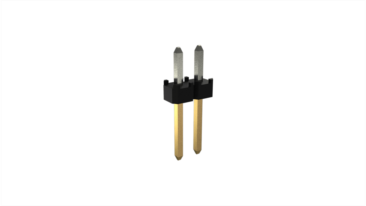 Amphenol Communications Solutions Minitek Series Through Hole Pin Header, 25 Contact(s), 2.0mm Pitch, 1 Row(s),