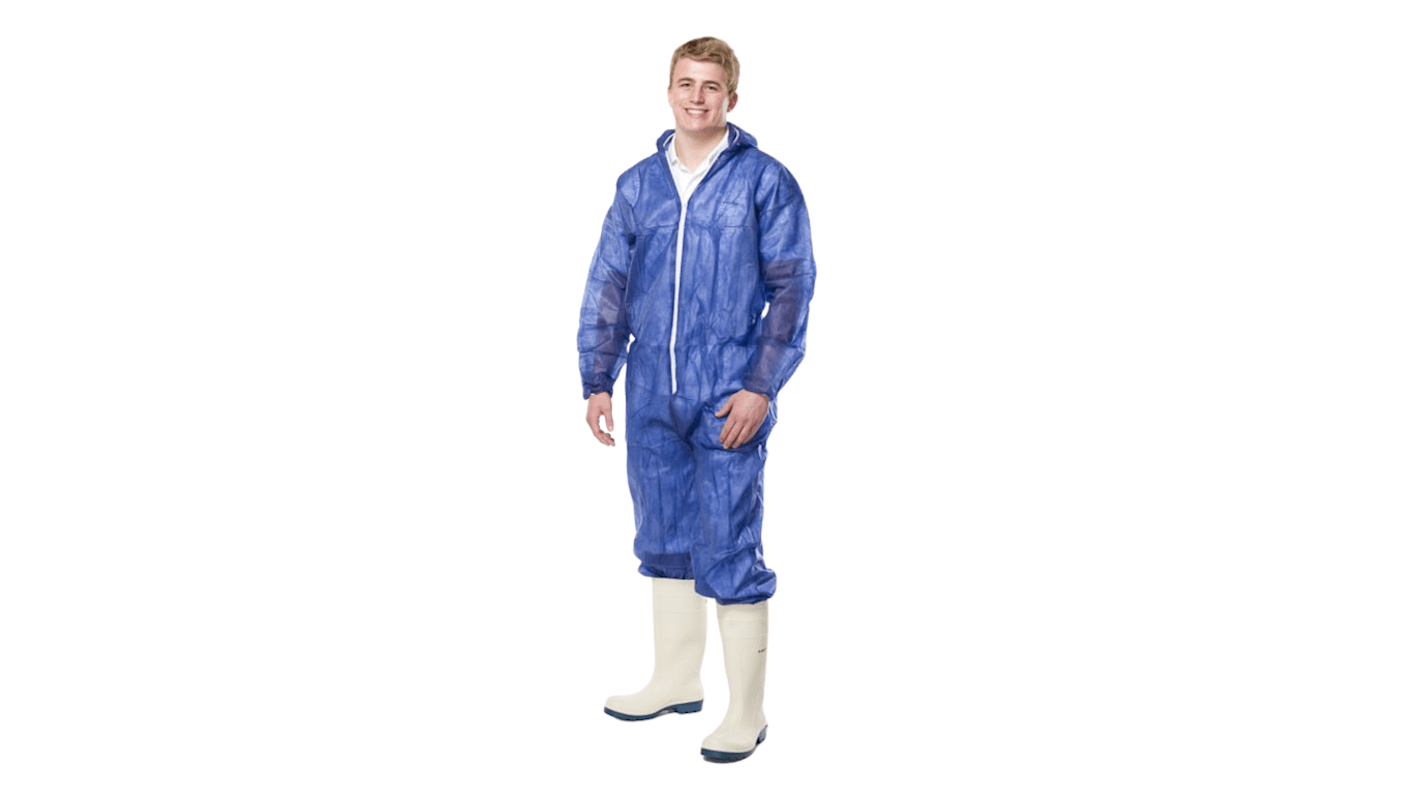 RS PRO Overall XXL Blau mit Kapuze Unisex, Polypropylen