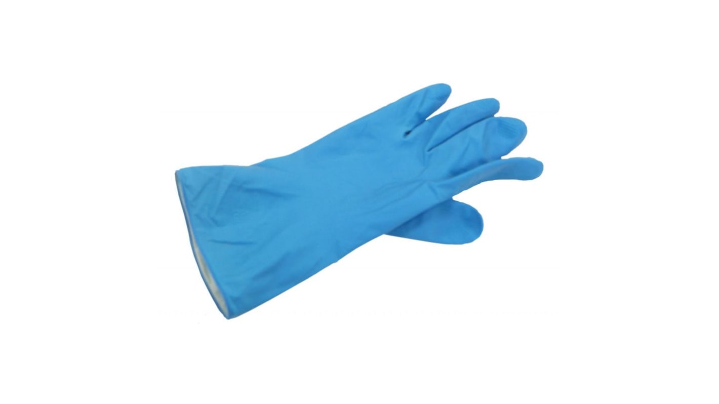 RS PRO Blue Latex General Purpose Gloves, Size 7, Small