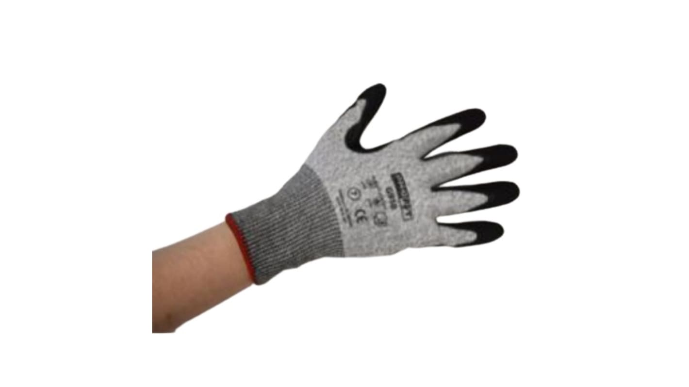 RS PRO Arbeitshandschuhe, Größe 9, L, Schneidfest, Nylon, Polyester Grau 1Paar
