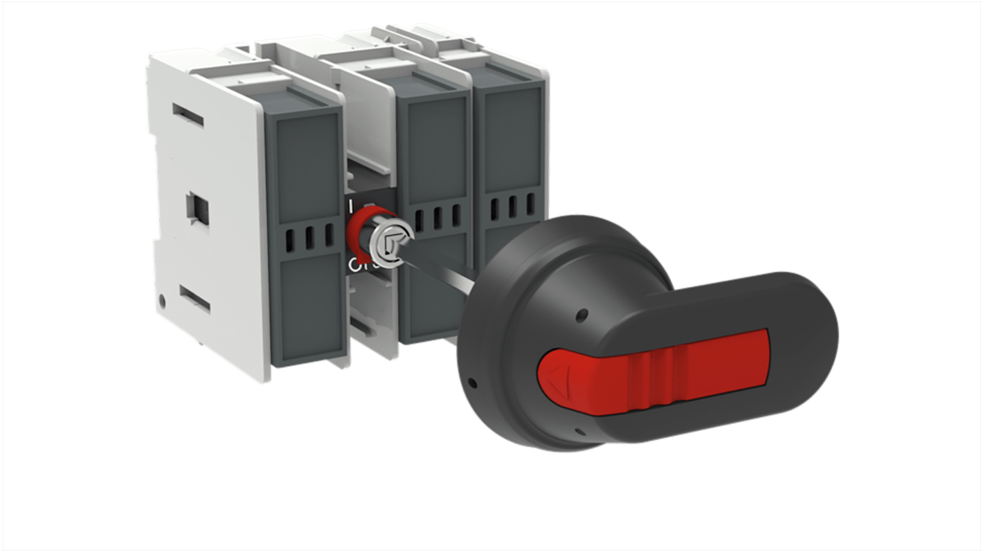ABB 3P Pole Base Mounting Non-Fused Switch Disconnector - 32A Maximum Current, 7.5kW Power Rating