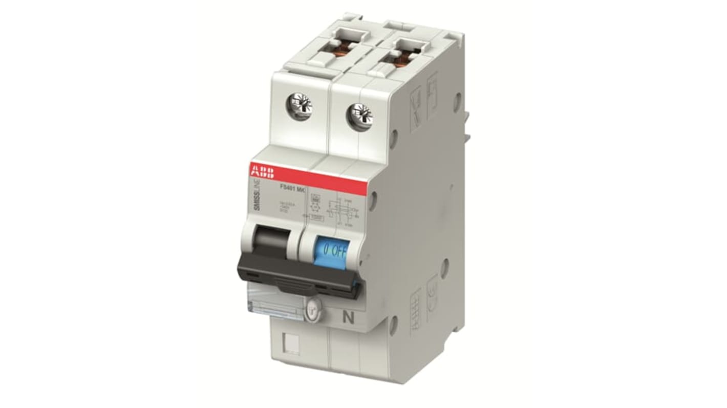 ABB RCCB, 32A, 2 Pole, 30mA, Type C, 240V ac