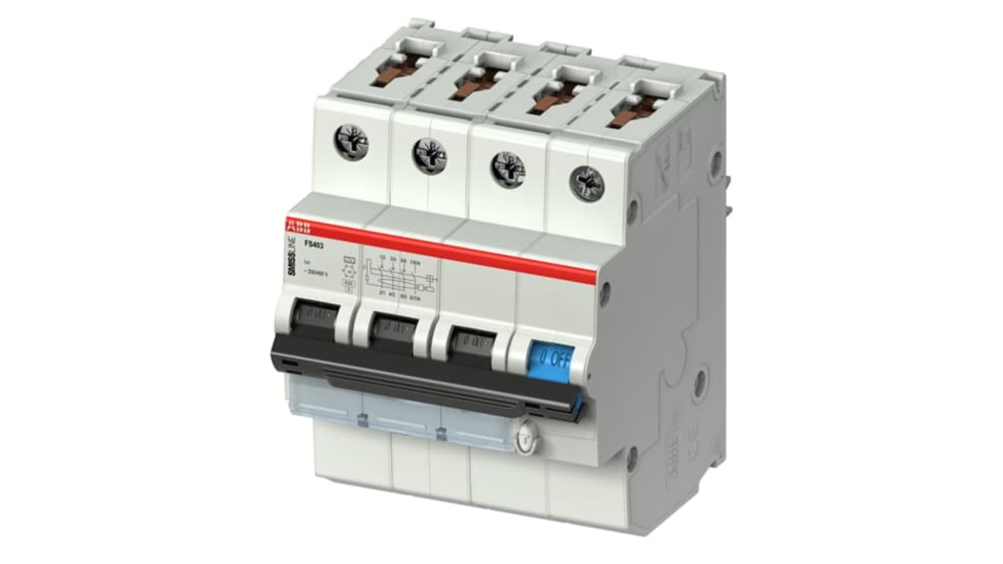 ABB RCCB, 20A, 4 Pole, 30mA, Type B, 415V ac