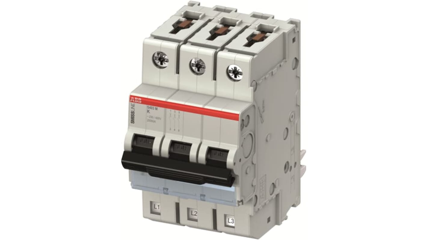 ABB SMISSLINE TP MCB, 3P, 500mA Curve K, 415V AC