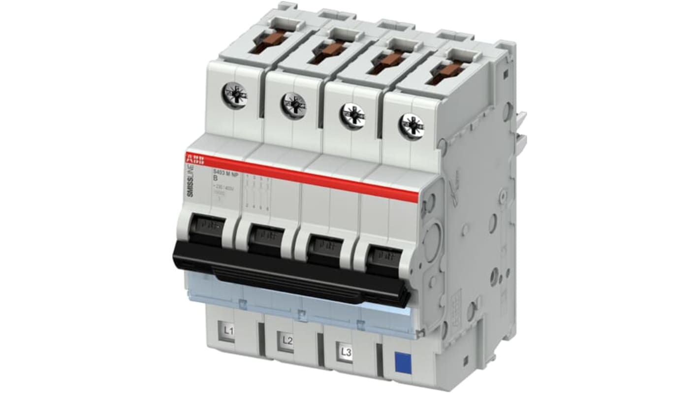 ABB SMISSLINE TP MCB, 3P, 40A Curve B, 400V AC