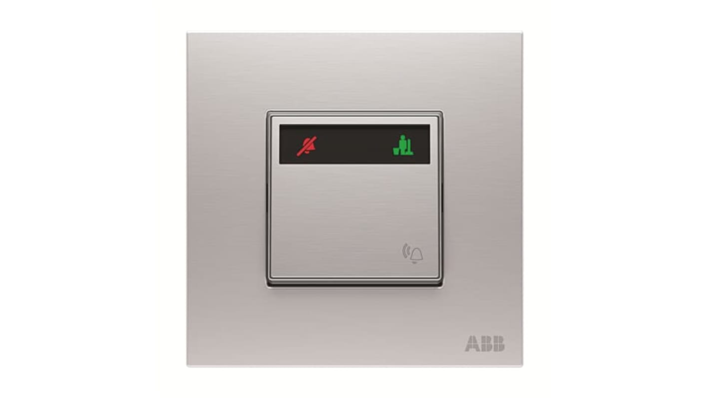 ABB AM4 Lichtschalter 2-teilig Schalter „Bitte nicht stören&#147;/„Zimmer herrichten&#147;, 1 Wege Silber IP 20 10A